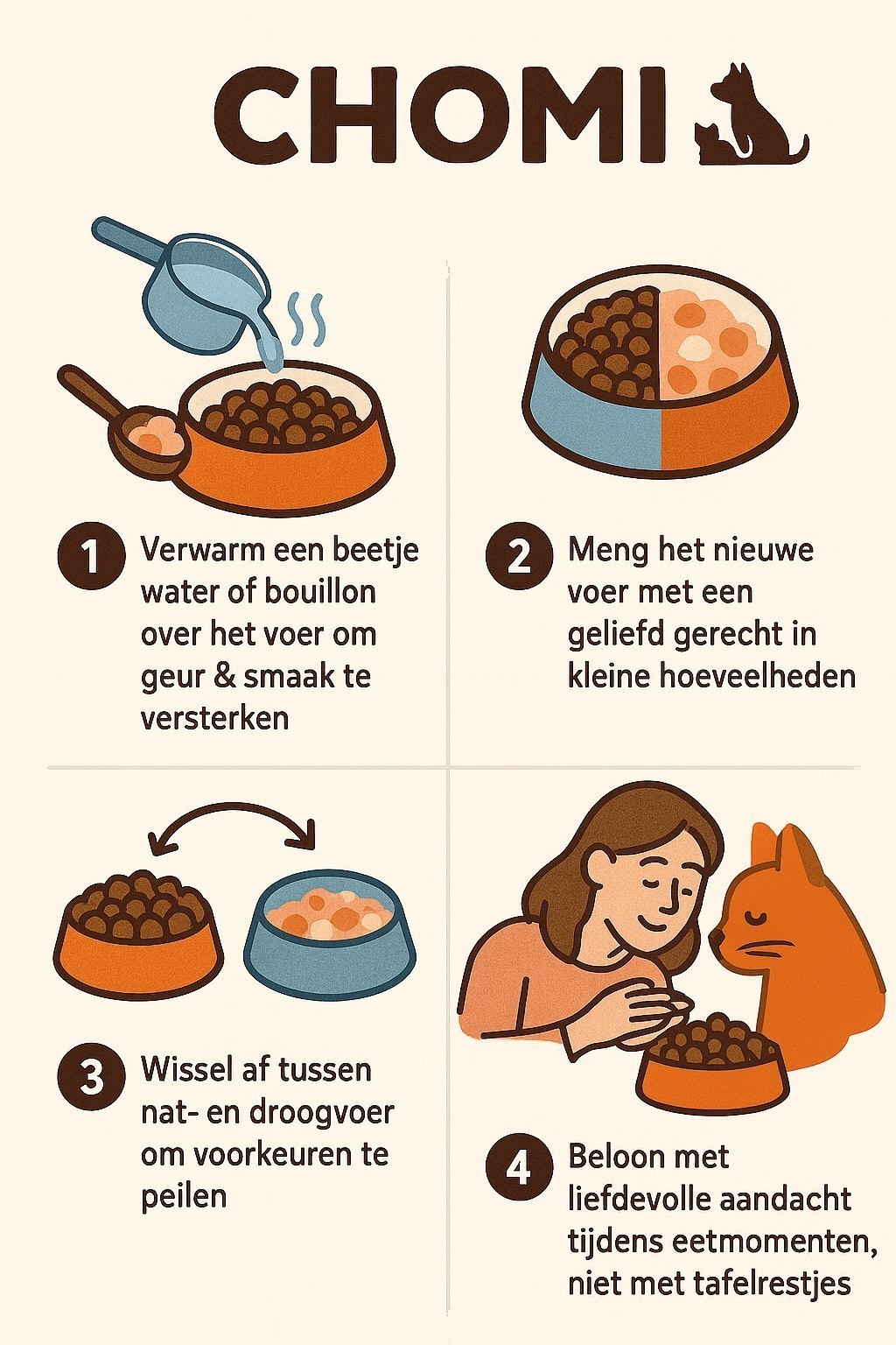 wat als mijn kat het nieuwe voer weigert bij darmproblemen
